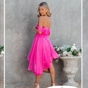 Vici Liveliest Off The Shoulder Asymmetrical Dress